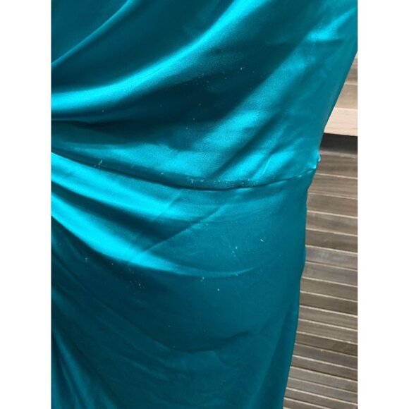 PRETTYGARDEN Formal Teal Dress Single Shoulder Party Boho Y2K Size Large - Picture 6 of 8